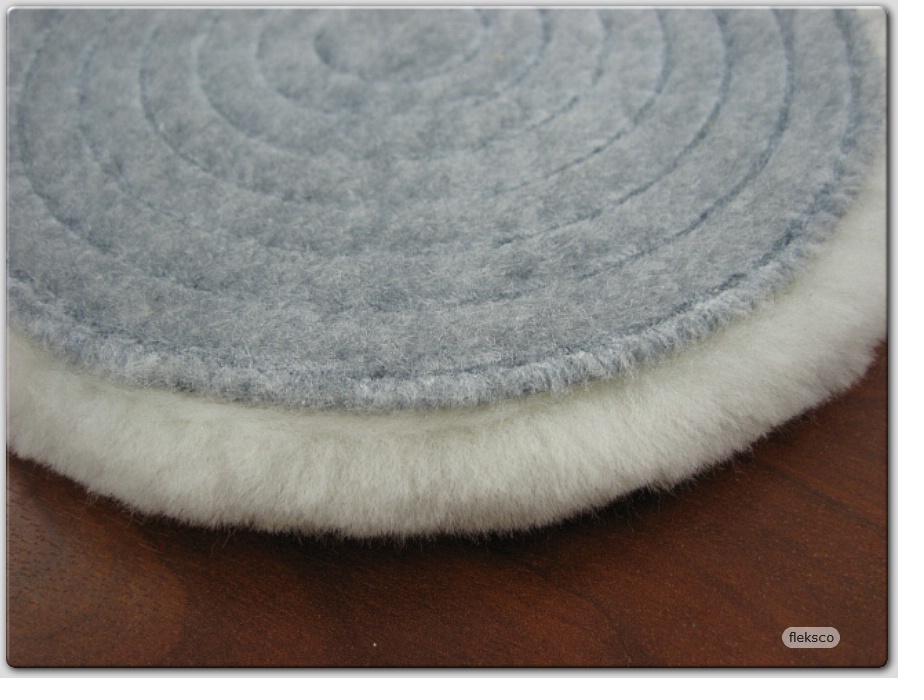 Grey spiral felt backing detail